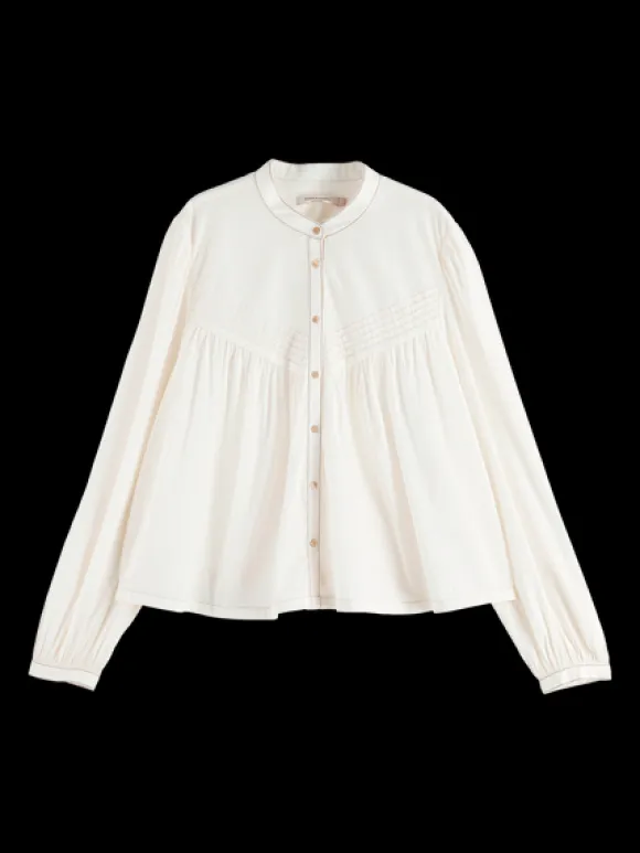 Pintuck Yoke Top
