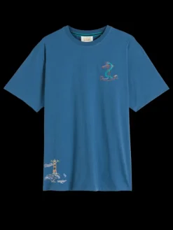 Placed Embroidery Artwork T-Shirt