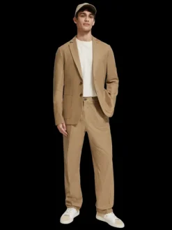 Pleated Linen Blend Chino