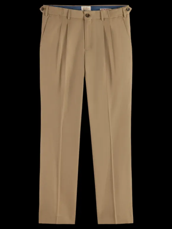 Pleated Linen Blend Chino