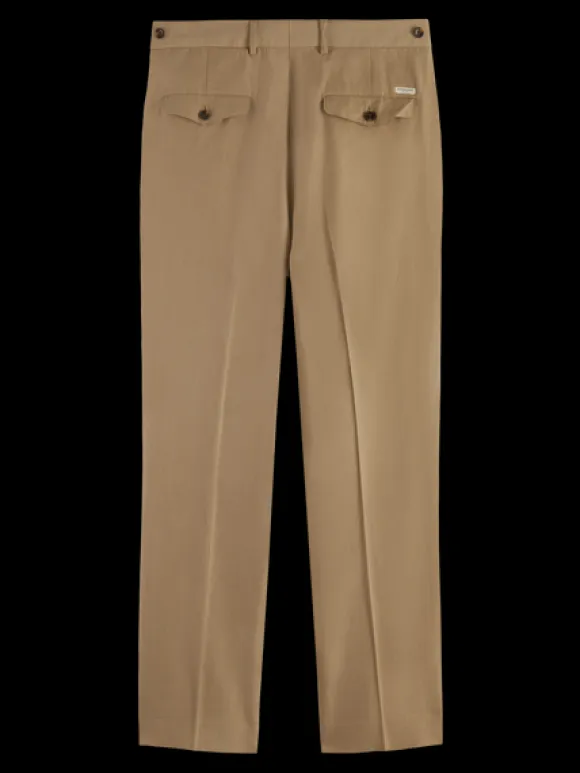 Pleated Linen Blend Chino
