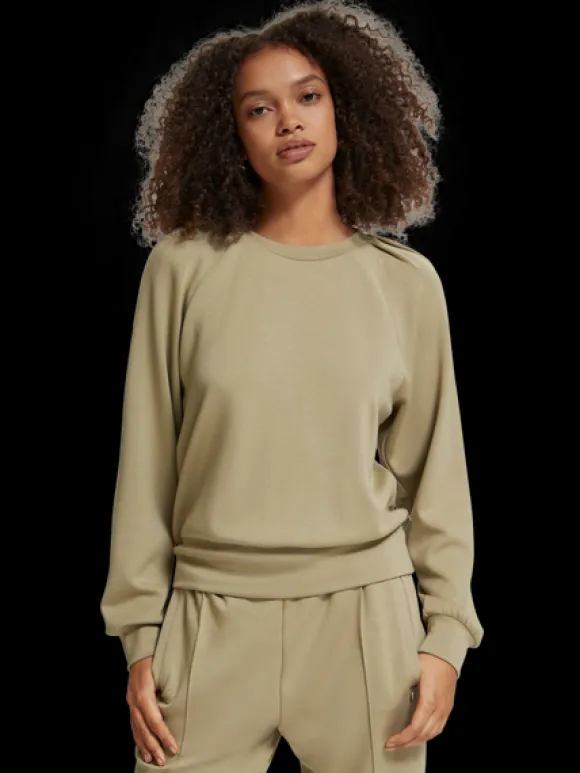 Pleated Shoulder Sweatshirt