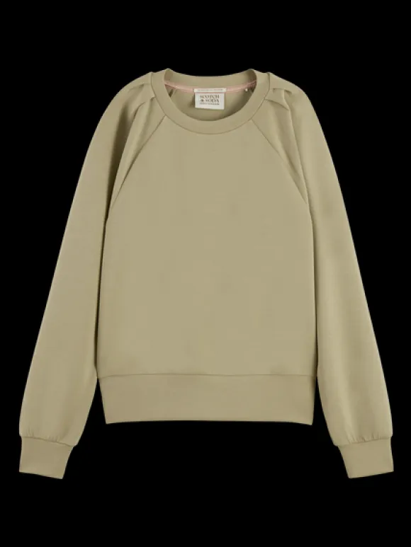 Pleated Shoulder Sweatshirt