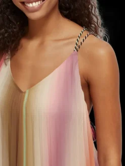Pleated V-Neck Tank Top