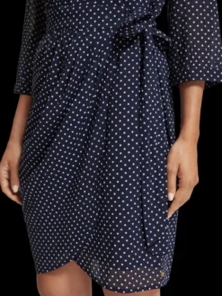 Polka Dot Mini Wrap Dress