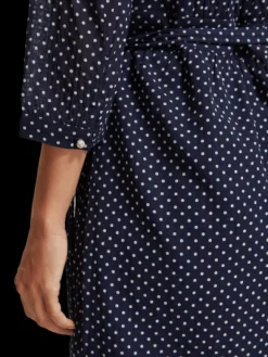 Polka Dot Mini Wrap Dress