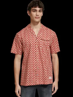 Polka Dot Printed Short Sleeve Shirt