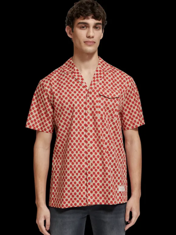 Polka Dot Printed Short Sleeve Shirt