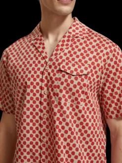 Polka Dot Printed Short Sleeve Shirt