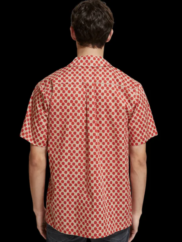 Polka Dot Printed Short Sleeve Shirt