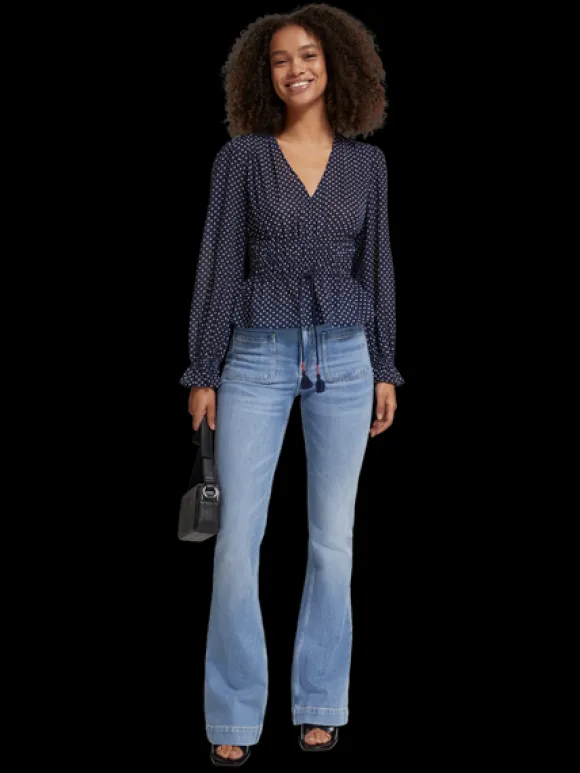 Polka Dot V-Neck Top