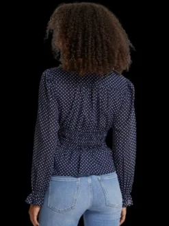 Polka Dot V-Neck Top