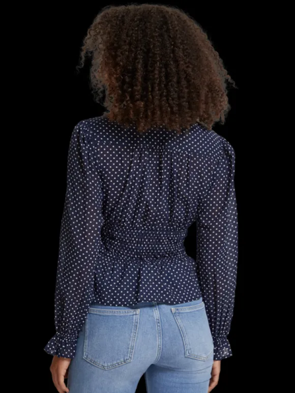 Polka Dot V-Neck Top