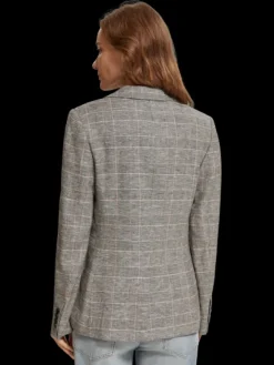 Prince Of Wales Check Single Breasted Blazer