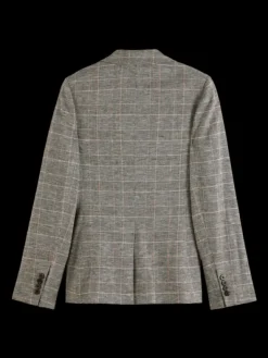 Prince Of Wales Check Single Breasted Blazer