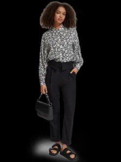 Printed Balloon Sleeve Shirt