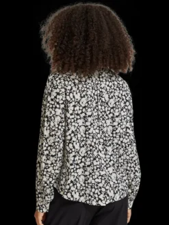 Printed Balloon Sleeve Shirt