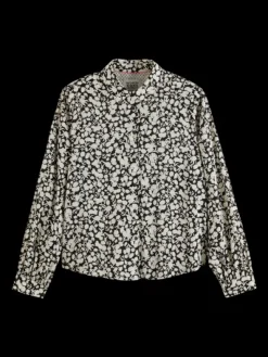 Printed Balloon Sleeve Shirt