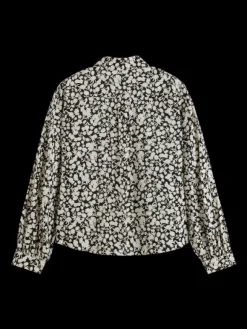 Printed Balloon Sleeve Shirt