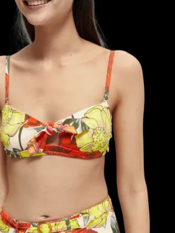 Printed Bandeau Bikini Top