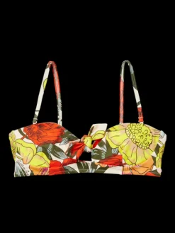 Printed Bandeau Bikini Top