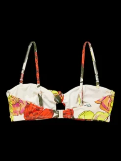 Printed Bandeau Bikini Top