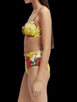 Printed Bandeau Bikini Top