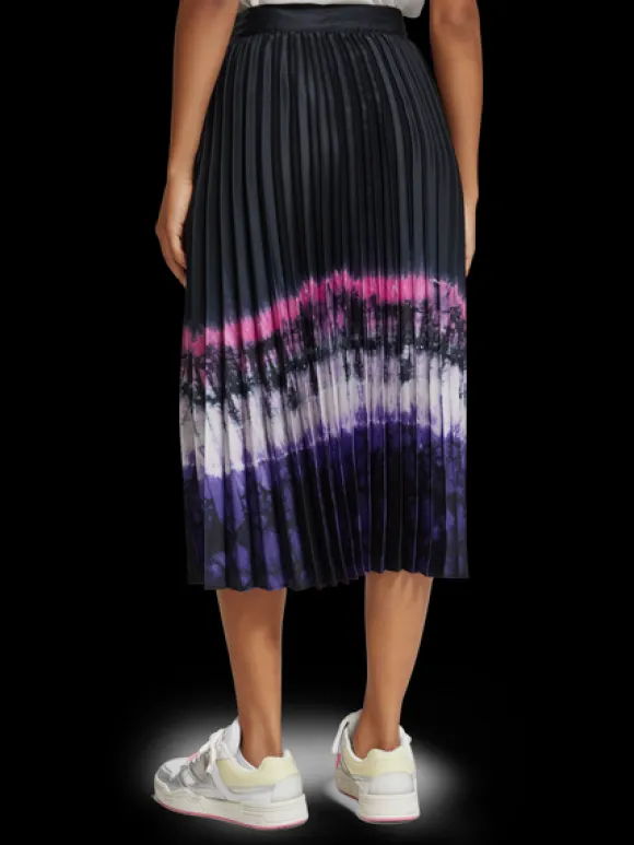 Printed High Rise Midi Skirt