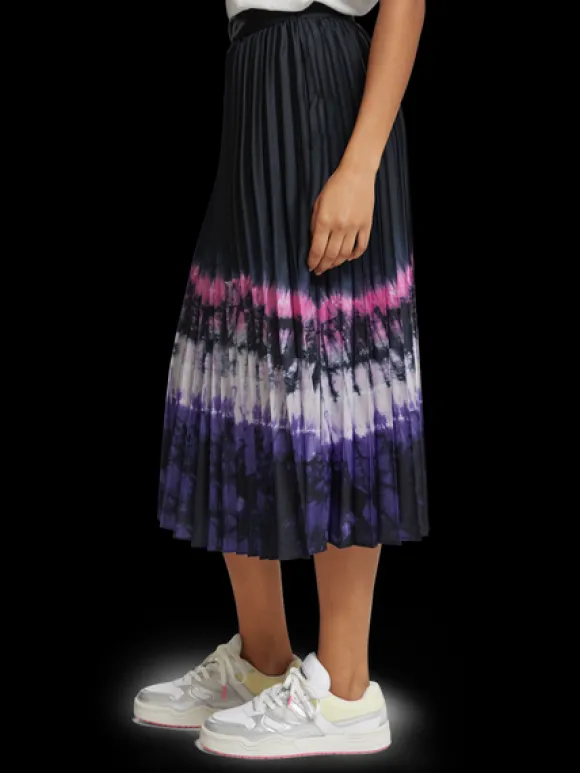 Printed High Rise Midi Skirt