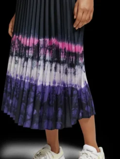 Printed High Rise Midi Skirt