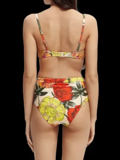 Printed High-Waist Bikini Bottom