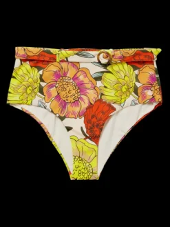 Printed High-Waist Bikini Bottom