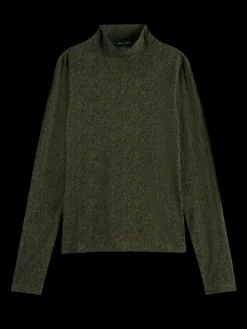 Printed Mock Neck Long Sleeve