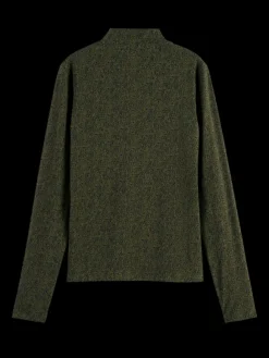 Printed Mock Neck Long Sleeve