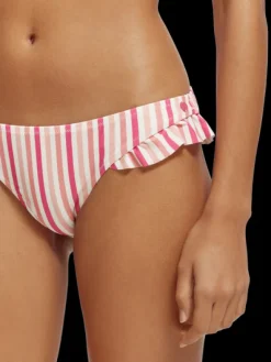 Printed Ruffled Bikini Bottom