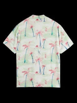 Printed Viscose Short Sleeve Shirt
