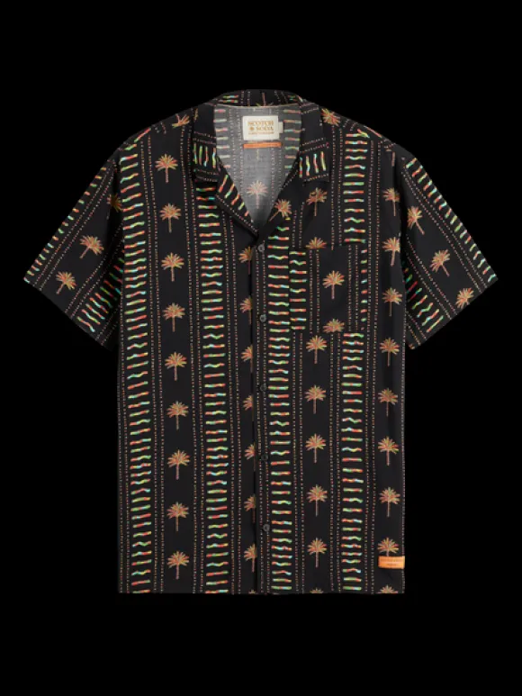 Printed Viscose Short Sleeve Shirt