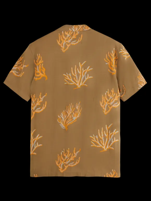 Printed Viscose Short Sleeve Shirt