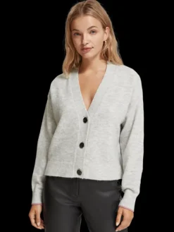 Relaxed Fit Fuzzy Cardigan