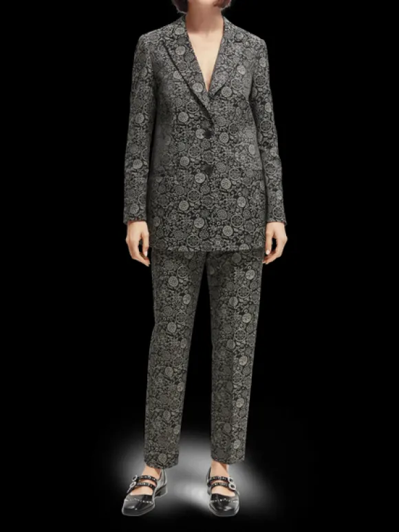 Relaxed-Fit Jacquard Blazer