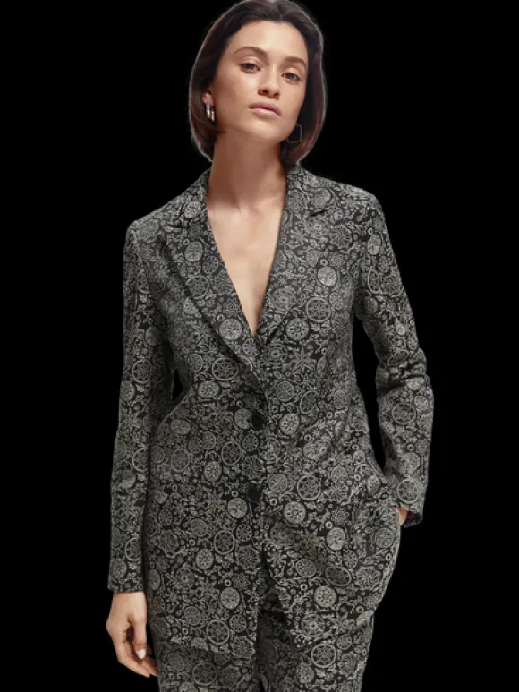 Relaxed-Fit Jacquard Blazer