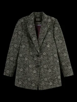 Relaxed-Fit Jacquard Blazer