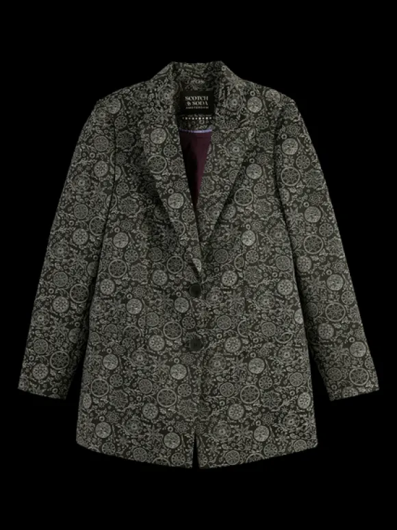 Relaxed-Fit Jacquard Blazer
