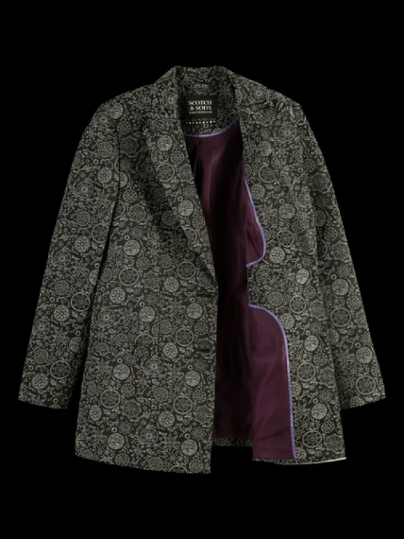 Relaxed-Fit Jacquard Blazer