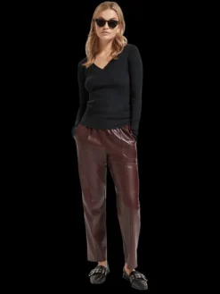 Ribbed V-Neck Pullover