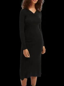 Ribbed-Knit Midi Dress