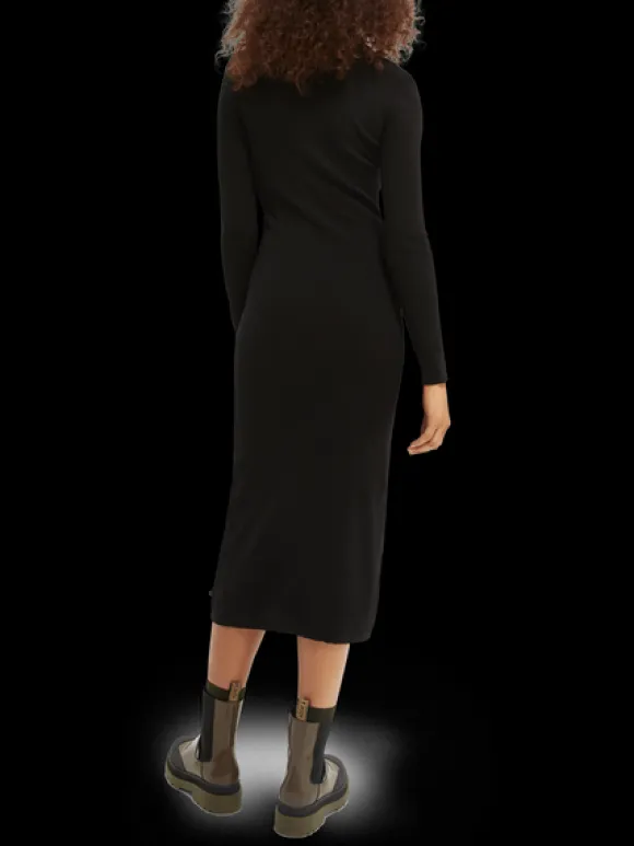 Ribbed-Knit Midi Dress