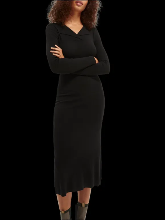 Ribbed-Knit Midi Dress