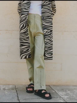 Ripstop High Rise Straight Leg Pant