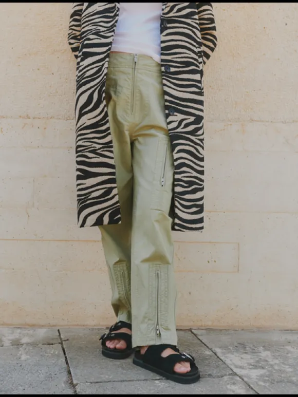 Ripstop High Rise Straight Leg Pant